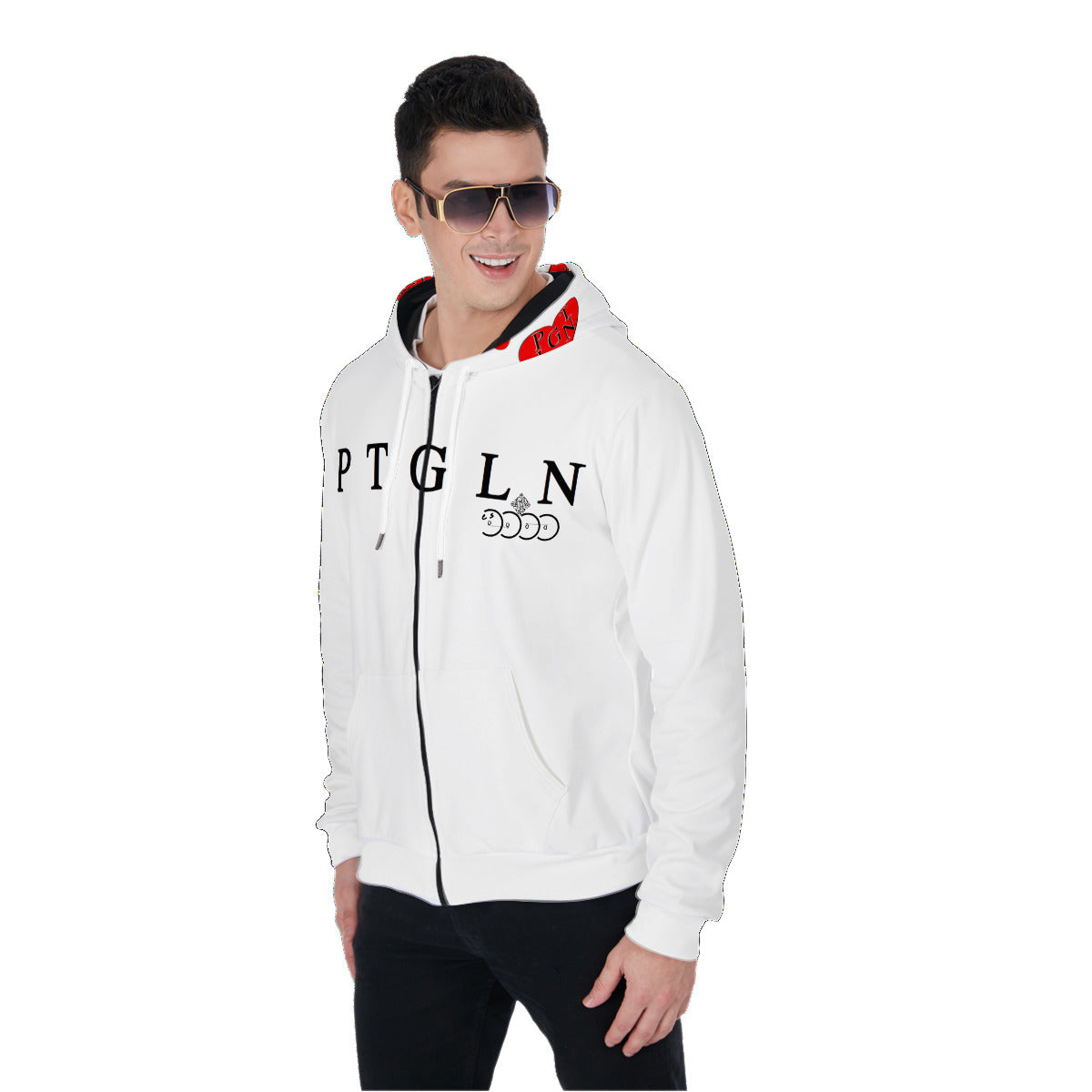 30) LOGO PTGLN FELPA zip uomo man